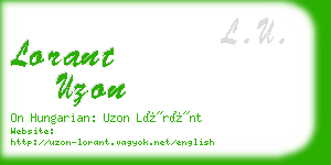 lorant uzon business card